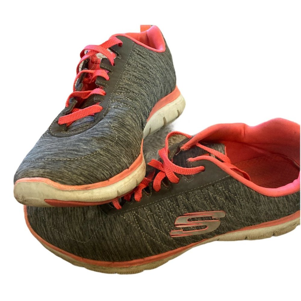 Womens skechers (12753) FLEX APPEAL 2.0 Gray Pink